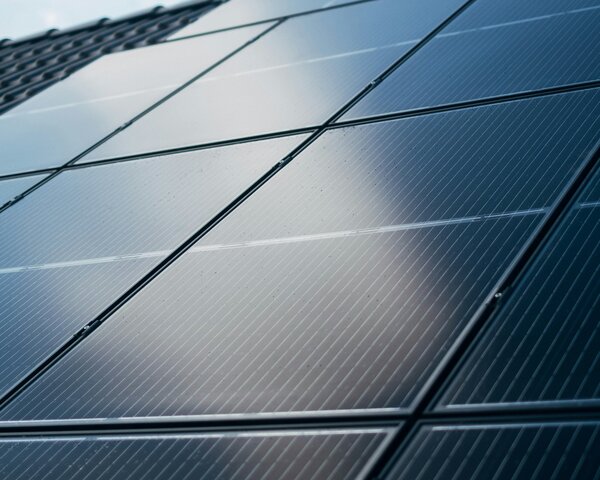 Solarpanel aus der Nähe