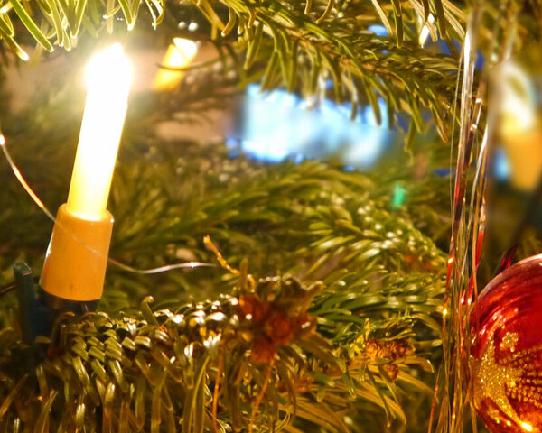 Lichter am Weihnachtsbaum