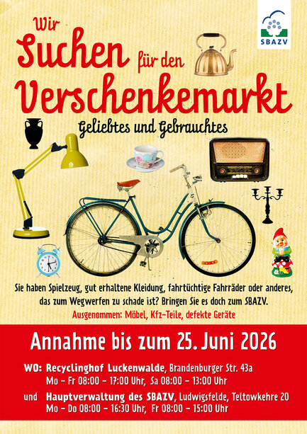 Plakat zum Verschenkemarkt