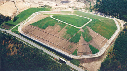 Deponie Markendorfer Chaussee bei Jüterborg aus der Vogelperspektive