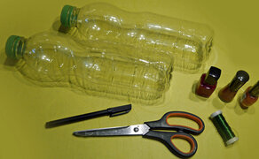 Materialien für gebastelte glitzernde Schmetterlinge