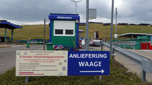 Spendenstube auf dem Recyclinghof Luckenwalde