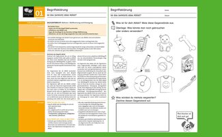 Bild vom Arbeitsblatt aus dem Heft zum Unterrichtsmaterial