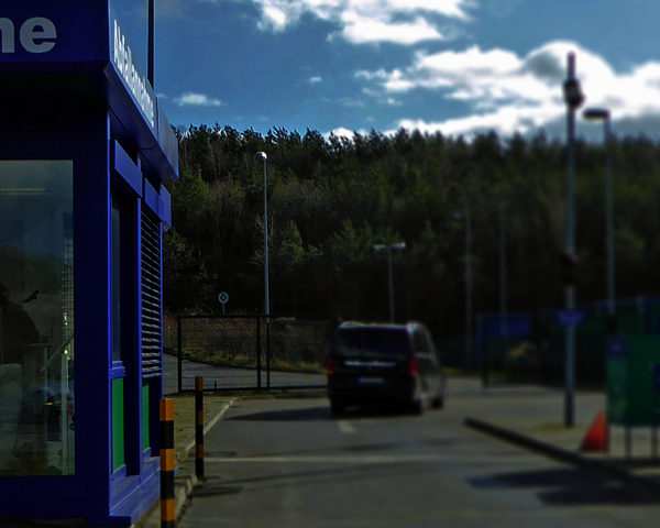 Auf einer Annahmestelle eines SBAZV Recyclingshofes. 