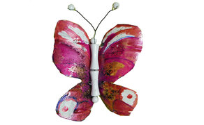 Bunter Schmetterling aus PET-Flasche
